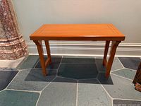 Top and side view of wooden bench