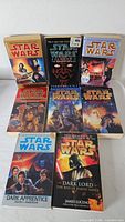 Front view showing all eight Star Wars paperback novels