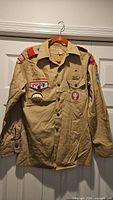 Full view of Boy Scouts uniform shirt front
