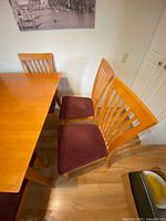 table surface and two chairs clearly visible