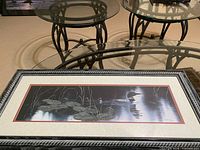 Loon wildlife print in black frame with mat