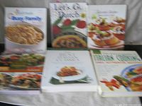 Six cookbooks including Busy Family, Let’s Go Dutch, Finger Foods, Italian Cooking and two others