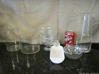 All six serving pieces together for size reference