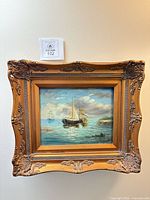 Frontal view showing full painting and frame