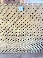 Front view of lattice panel leaning against wall