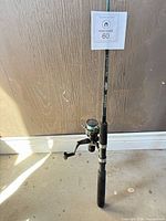 Full view of assembled Shimano rod and reel set