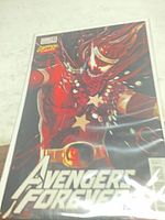 Front cover of Avengers Forever #4 Carnage Forever variant in bag and board
