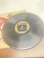 Full view of Brunswick 78 RPM record with sleeve edge visible