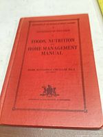Front cover showing title and red cloth binding