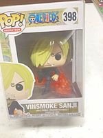 Front view of boxed Funko Pop Vinsmoke Sanji #398