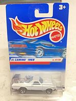 Front view of sealed Hot Wheels 1968 El Camino on blister card