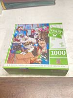Front view of MasterPieces 1000-piece Furry Friends cats puzzle box