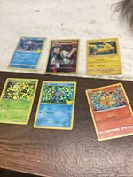 Overall view of all six cards laid out
