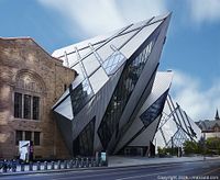 Exterior view of Royal Ontario Museum crystal entrance