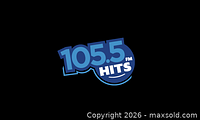 105.5 Hits FM station logo representing the advertising certificate