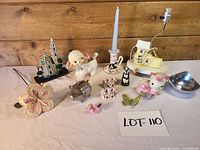 Overall view of all 13 items on tabletop