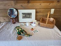 All items grouped on table for size and condition reference
