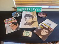 Overview of all memorabilia items on table
