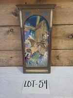 Full view of framed lithograph print showing frame style and artwork