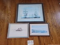 Overview of all three framed artworks