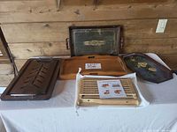 All five trays laid out on table