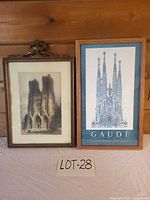 Both framed prints side by side showing overall condition and scale