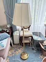 Full view of lamp with shade
