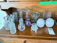 Full lot overview showing all glass pieces grouped