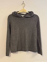 Front view of grey knit Vince hoodie