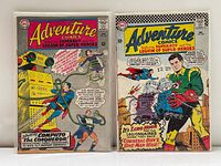 Front covers of both Adventure Comics issues #340 and #341 in plastic sleeves