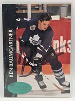 Front of autographed Ken Baumgartner card showing full image and signature