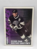 Front of Wayne Gretzky Topps Premier Hockey card #130