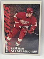 Front of 1994 Topps Premier All-Stars Sergei Fedorov card