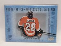 Front view of Claude Giroux Above the Ice die-cut card
