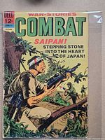 Front cover of Dell War-Stories Combat comic, Saipan! story, code 12-068-710, 12¢ price