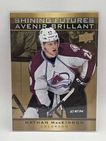 Front of Nathan MacKinnon Shining Futures card