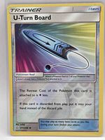 Front of U-Turn Board card showing artwork, reverse holofoil pattern, card details