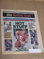 Front cover showing headline "Hot Stuff" and Calgary Flames player