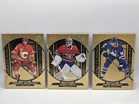 Front view of all three Gold Etchings cards