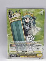 Front view of the Sana card in sleeve showing artwork, stats, set code MR/W59-E008 R