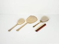 Full lot: two mirrors, two brushes, comb