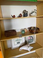 Shelf showing all items together