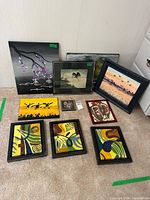 Group image showing all eight artworks laid out