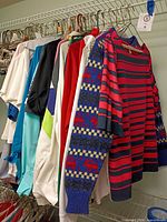Rack showing all tops and sweaters hanging