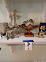Group shot showing all six items on shelf