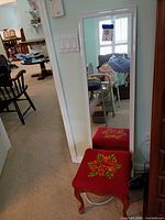 Mirror and footstool full view