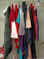 Full rack showing entire assortment of garments