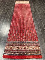 Full length view showing entire rug and pattern