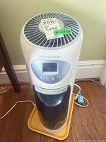 Full view of Bionaire tower air purifier on tray