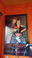 Framed The Mikado Stratford Festival 1983 poster on wall